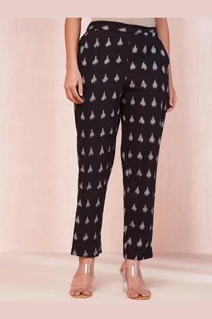 Fabindia Women Printed Cotton Comfort Regular Trousers
