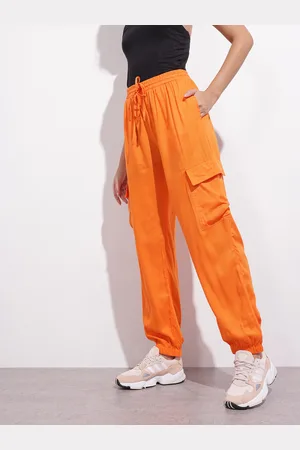DressBerry Women Autumn Persimmons Utilitarian Cargo Joggers