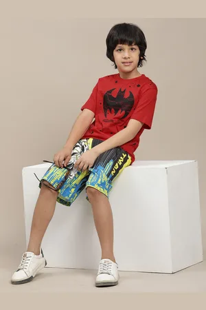 Kidsville Batman Printed T-Shirt With Shorts Clothing Set