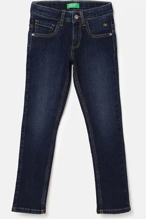 Benetton Boys Slim Fit Light Fade Stretchable Jeans
