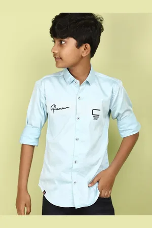 V-Mart Boys Spread Collar Opaque Casual Shirt