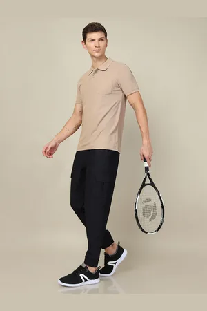 TECHNOSPORT Men Solid Slim Fit Anti Static Polo T-shirt with Pocket