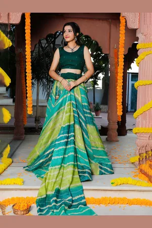 Jaipur Embroidered Sequinned Ready to Wear Lehenga & Unstitched Blouse With Dupatta
