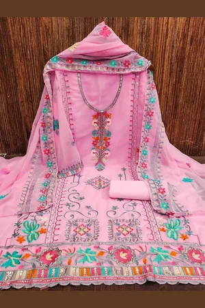 Lilots Ethnic Motifs Embroidered Unstitched Dress Material