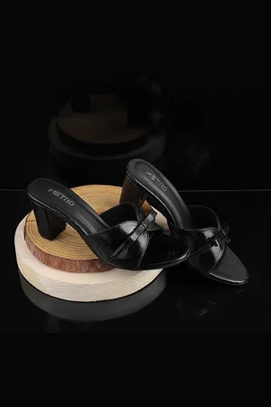 Metro Textured Square Toe Block Heels