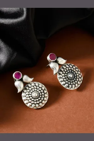Fabindia Stone Studded Contemporary Drop Earrings