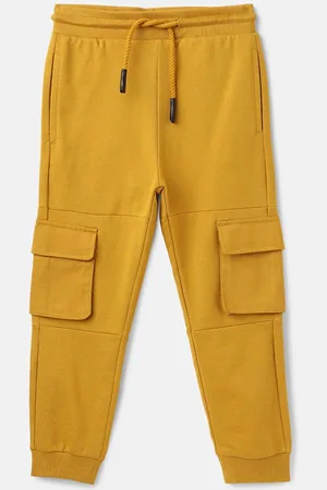 Benetton Boys Mid-Rise Pure Cotton Cargo Joggers