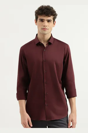 Benetton Slim Fit Spread Collar Long Sleeves Casual Shirt