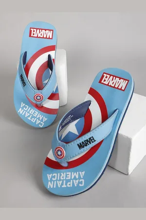Kidsville Boys Captain America Printed Thong Flip Flops