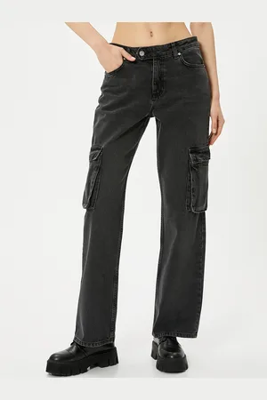 Koton Women Straight Fit Mildly Distressed Jeans