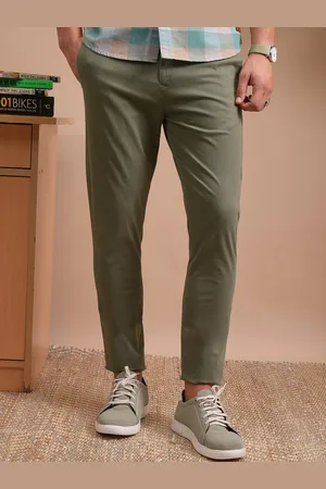 LocoMotive Men Mid Rise Slim Full Length Cotton Trousers