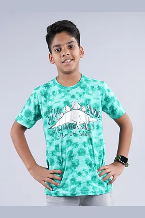 KiddoPanti Boys Tie & Dye Pure Cotton T-shirt