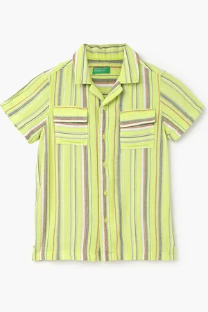 Benetton Boys Multi Stripes Opaque Casual Shirt