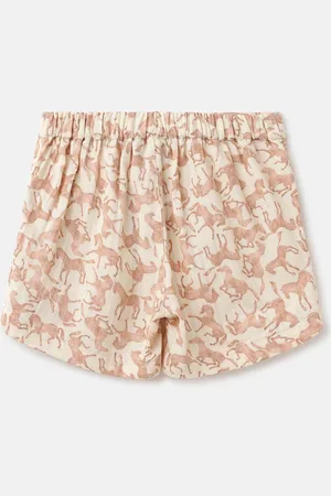 Benetton Girls Animal Printed Mid Rise Modal Shorts