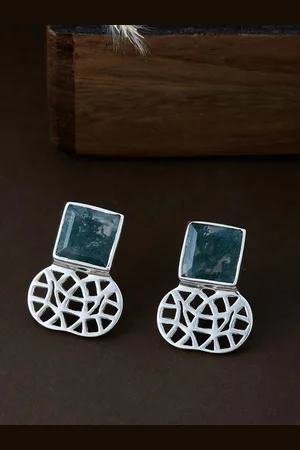 Fabindia Stone-Studed Contemporary Studs Earrings