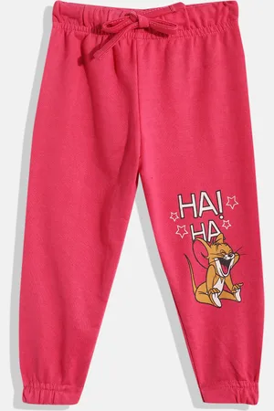 Eteenz Girls Jerry Print Detail Premium Cotton Track Pants