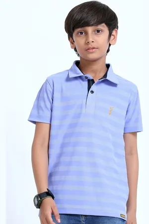 STELLERS Boys Striped Polo Collar T-shirt
