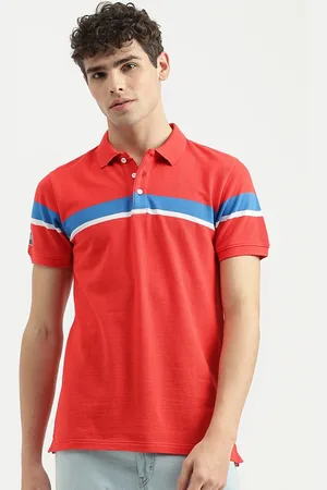 Benetton Striped Polo Collar Pure Cotton T-shirt