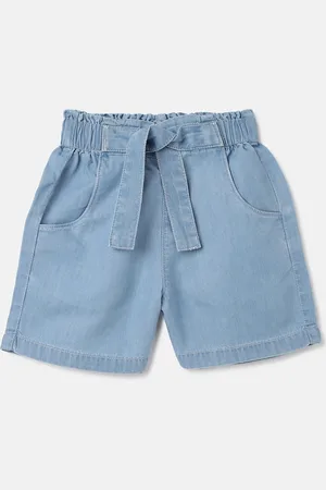 Benetton Girls Mid-Rise Denim Shorts