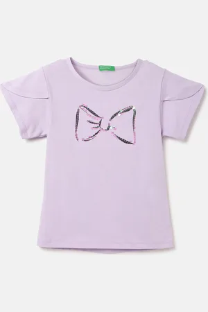 Benetton Girls Pure Cotton Pockets T-shirt