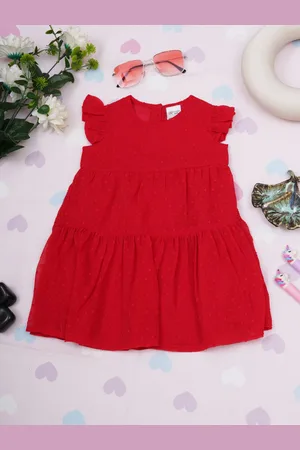 Creative Round Neck Polka Dot Fit & Flare Dress
