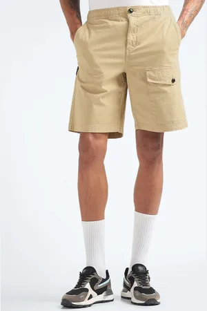 Flying Machine Men Pure Cotton Cargo Shorts