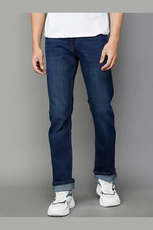 Lifestyle Men Straight Fit Mid-Rise Clean Look Light Fade Cotton Jeans