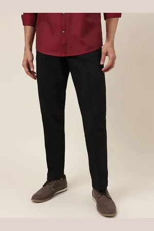 Fabindia Cotton Slim Fit Pleated Trousers