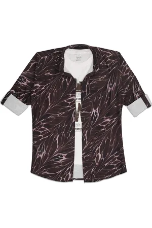 CAVIO Boys Graphic Printed Spread Collar Full Sleeves Cotton Casual Shirt & T-Shirt