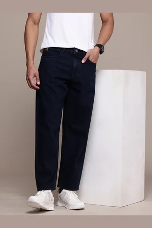 WROGN Men Pure Cotton Loose Relaxed Fit Light Fade Jeans