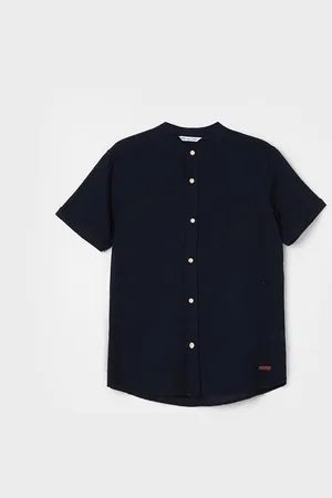 Lifestyle Boys Mandarin Collar Casual Shirt