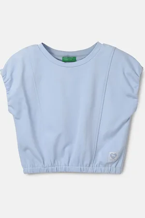 Benetton Girls Pure Cotton Round Neck T-shirt