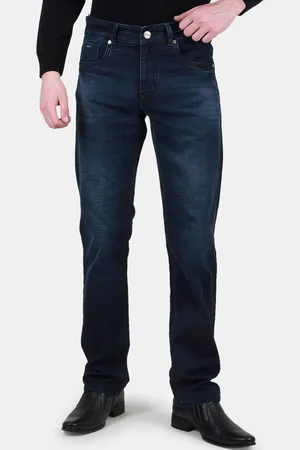 Duke Men Mid-Rise Light Fade Clean Look Cotton Stretchable Jeans