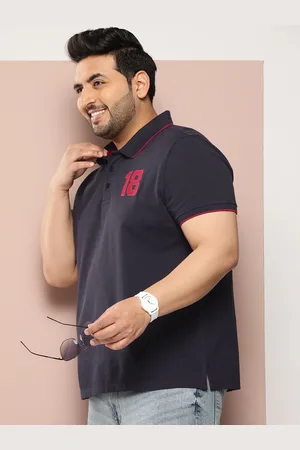 Sztori Men Plus Size Polo Collar Bio Finish Pure Cotton T-shirt