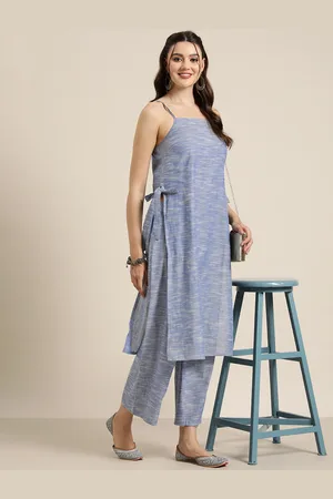 HERE&NOW High Side Slits & Tie-Up Kurta with Palazzos