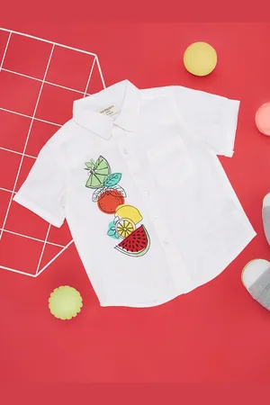 Pantaloons Boys Graphic Printed Cotton Casual Shirt