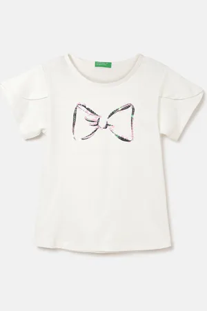 Benetton Girls Pure Cotton Pockets T-shirt