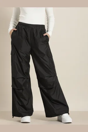 HERE&NOW Women Solid Parachute Trousers