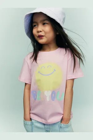 H&M Girls Pure Cotton Printed T-shirt