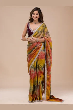 Koskii Printed Embellished Saree