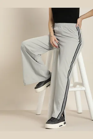 HERE&NOW Women Side Striped Parallel Trousers