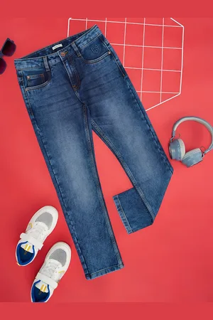Pantaloons Boys Slim Fit Clean Look Heavy Fade Jeans