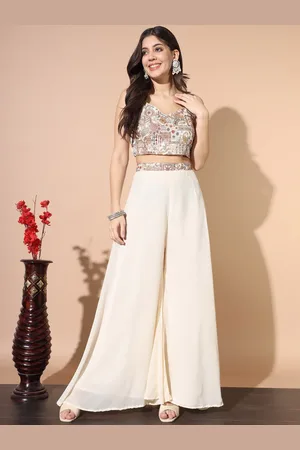 Chhabra 555 Embroidered Top with Trousers And Shurg