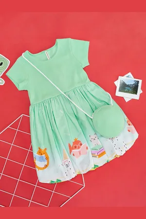 Pantaloons Girls Floral Printed A-Line Dress