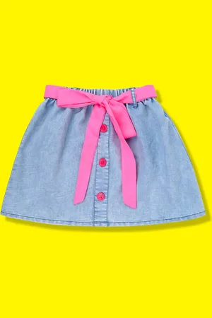 Superminis Girls A-Line Denim Mini Skirt