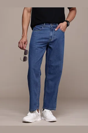 WROGN Men Pure Cotton Loose Relaxed Fit Light Fade Jeans