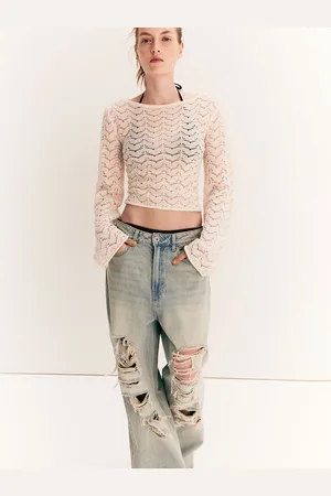 H&M Women Cotton Baggy Low Jeans