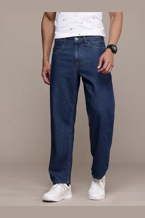 WROGN Men Pure Cotton Loose Relaxed Fit Light Fade Jeans