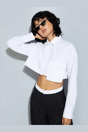 Max Collection URB_N Women Solid Crop Shirt