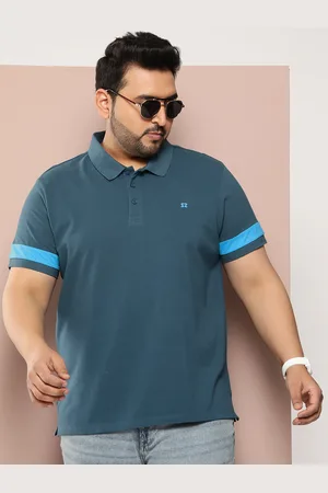 Sztori Men Plus Size Polo Collar Bio Finish Pure Cotton T-shirt